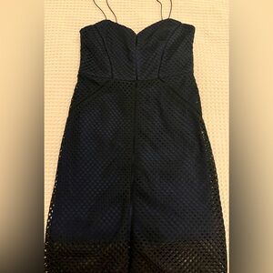 Topshop Black Mesh Midi Dress